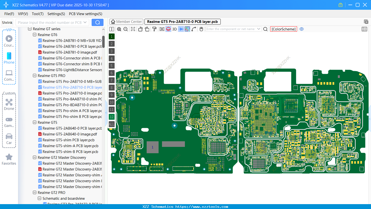 Realme GT5 Pro-2AB710-0 PCB Layer